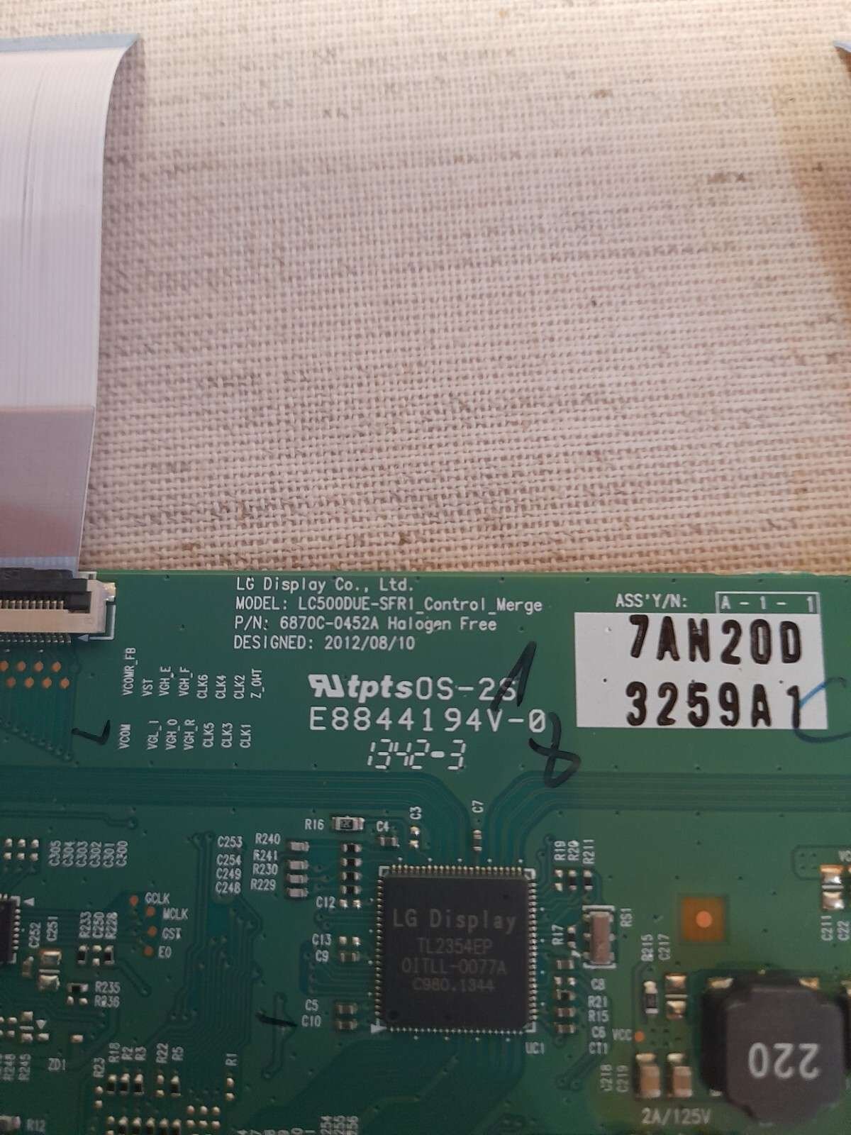 LG 32LN540V T-CON BOARD 6870C-0452A - Image 2