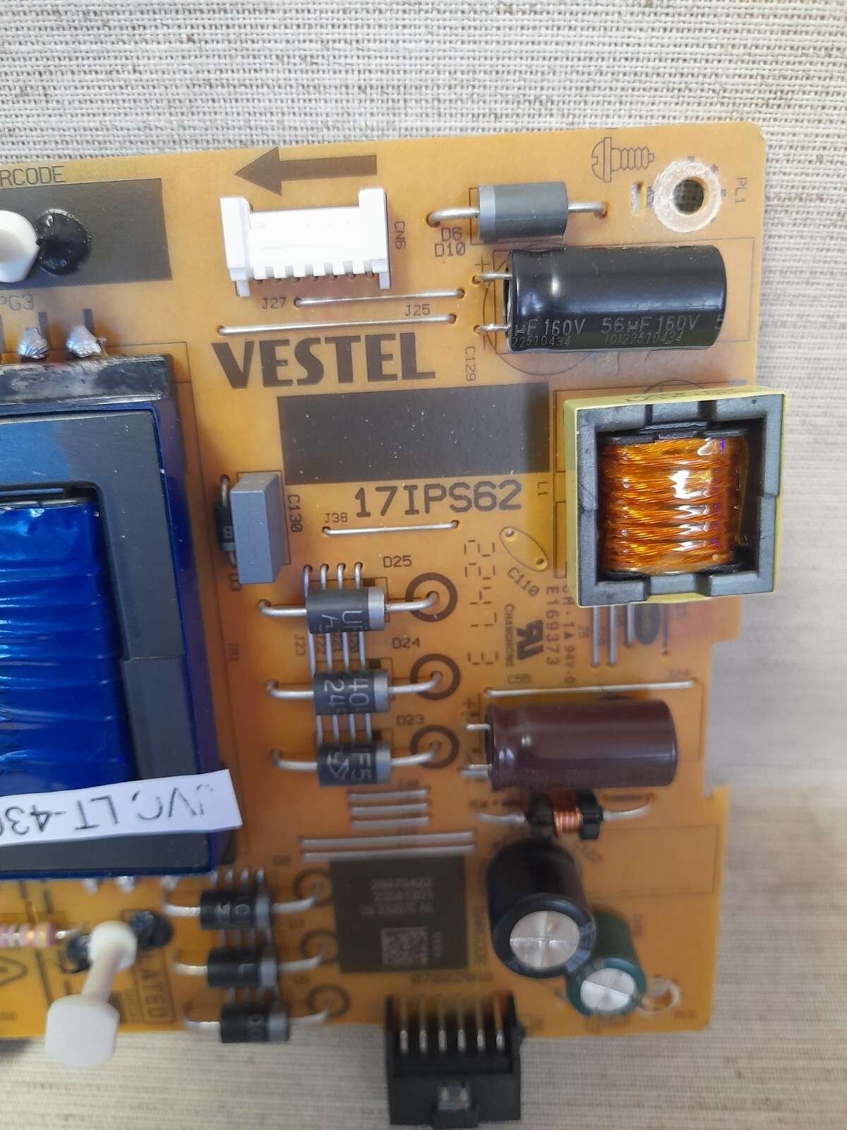 JVC LT-43CA420 POWER SUPPLY BOARD 17IPS62 - Image 2