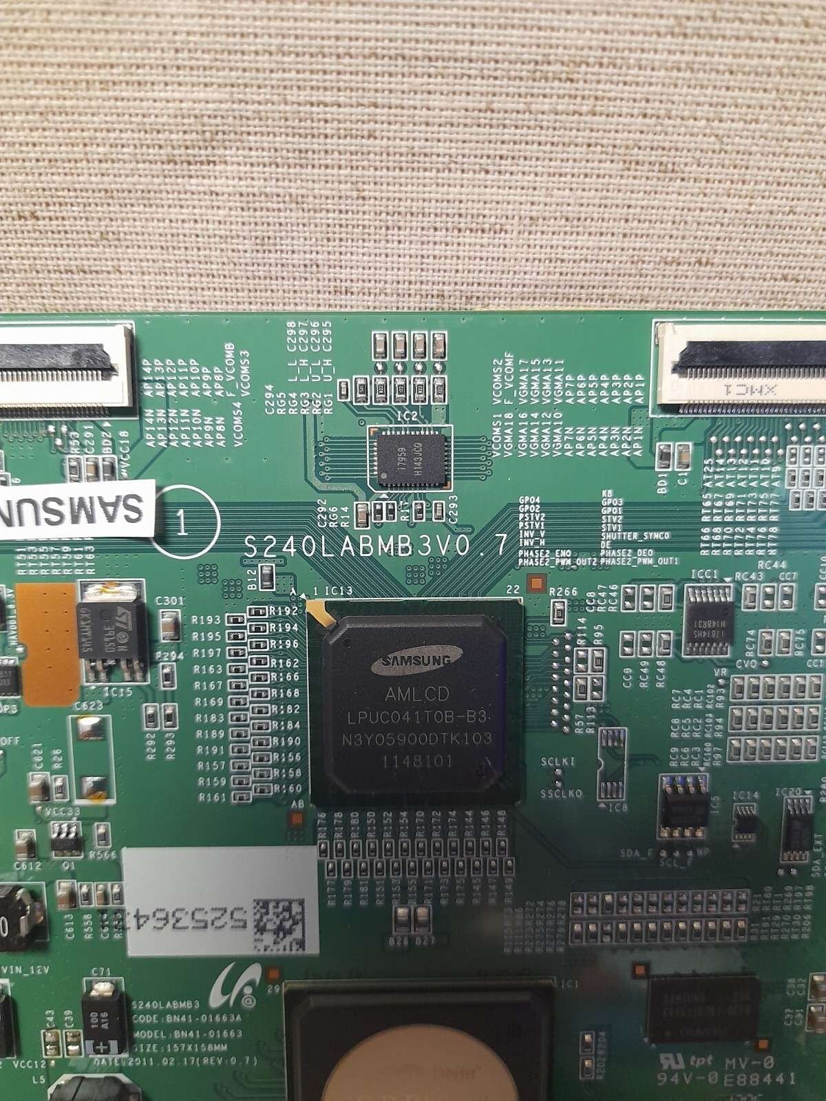 SAMSUNG TV T-CON BOARD S240LABMB3V0.7 - Image 2