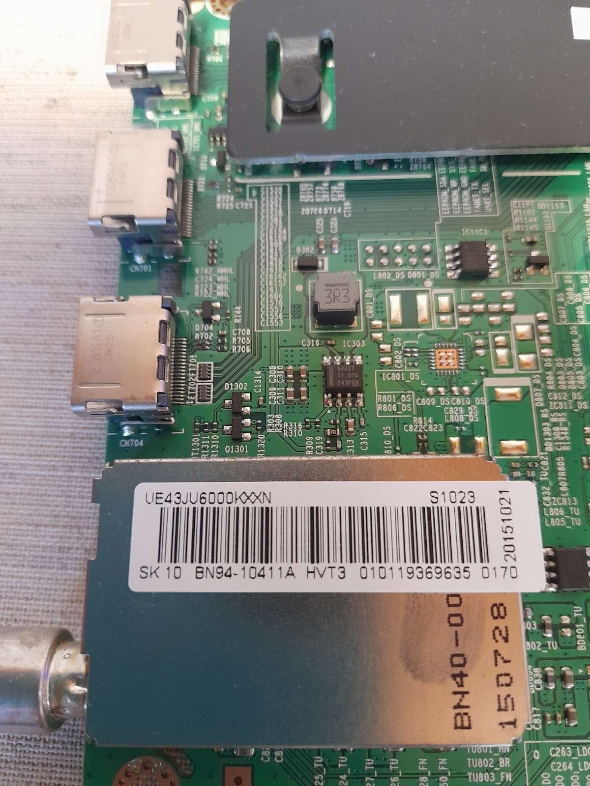 SAMSUNG UE43JU6000 MAIN BOARD BN94-10411A BN41-02443 - Image 3