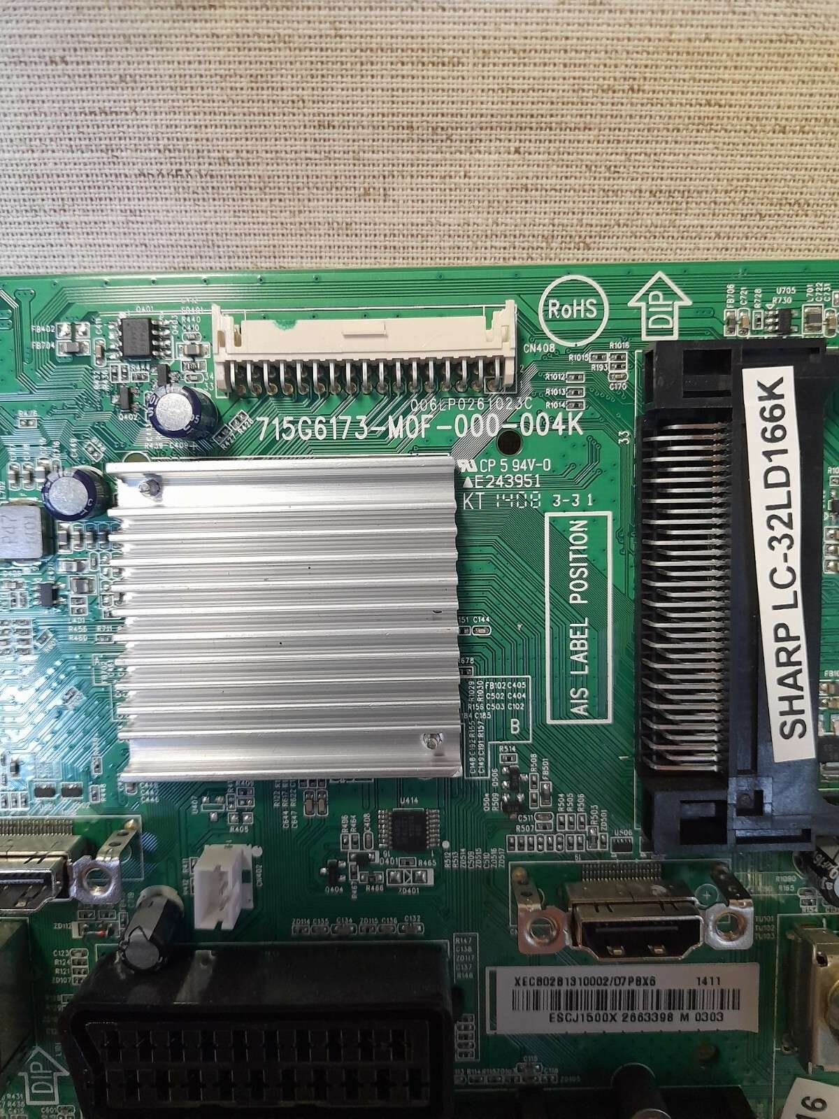 SHARP LC-32LD166K MAIN BOARD 715G6173-M0F-000-004K - Image 2